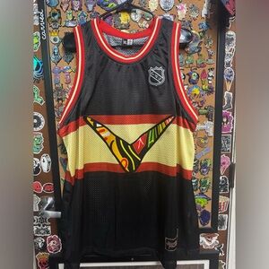 Ganja White Night x BlackHawks Basketball Jersey